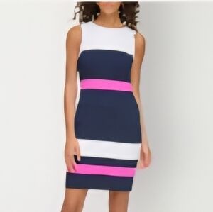 Marc New York Sleeveless Navy and Pink Dress